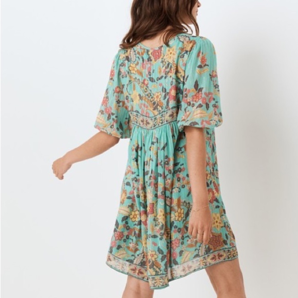 Spell Gypsy Dress Hendrix Floral Tunic‎ Boho Hippie Mini Sz M - Picture 2 of 10